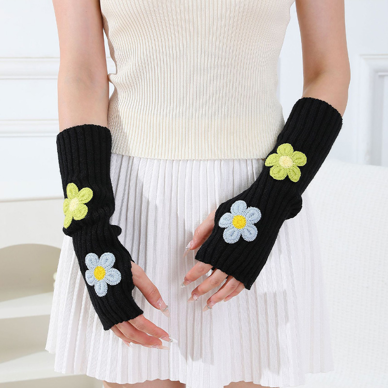 Fingerless Glove Knit - Accesorios Y2k, Calentadores de Brazos de