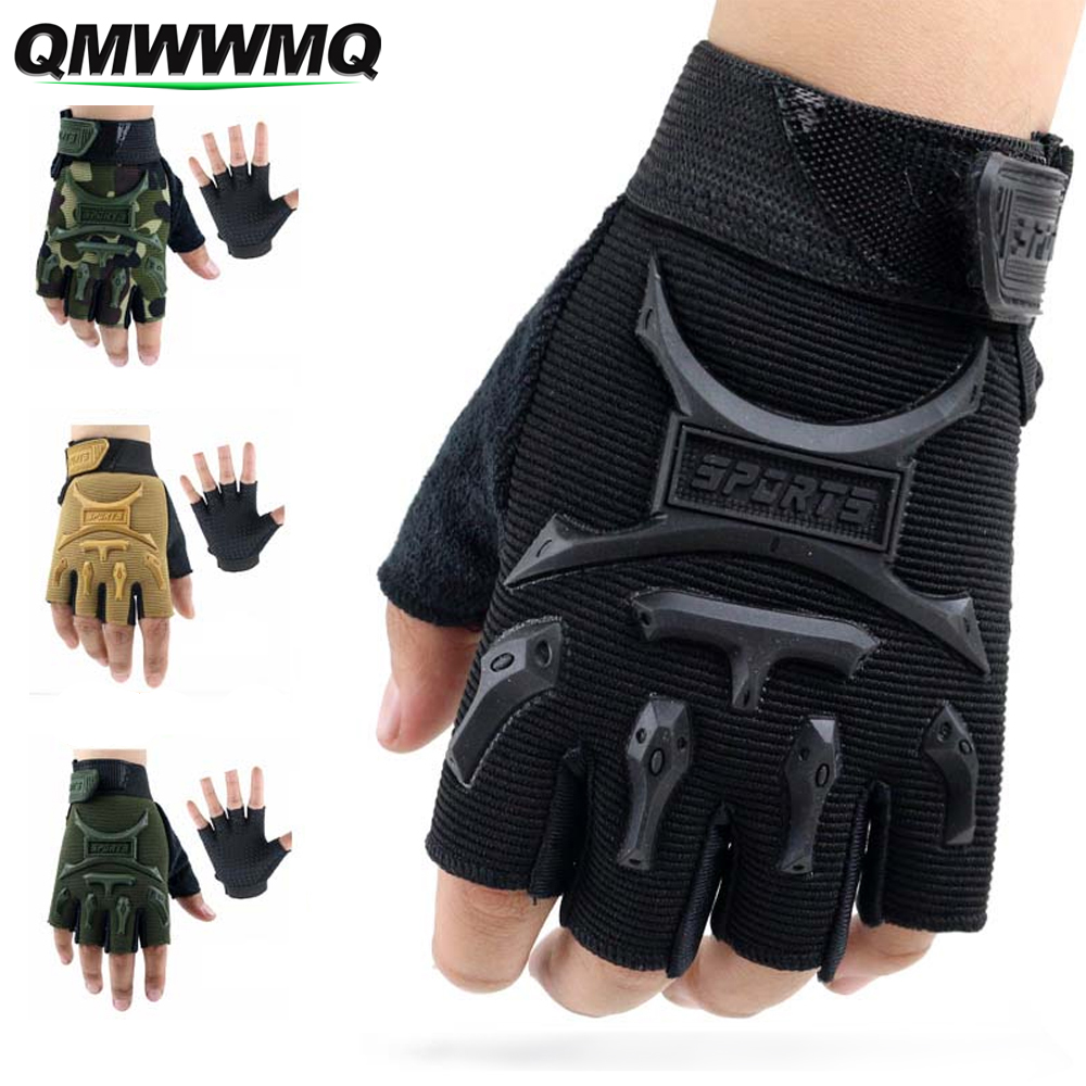 Cycling Glove Padded - Guantes deportivos de medio dedo para