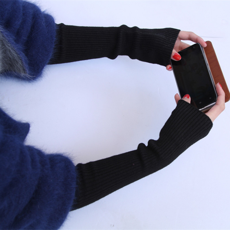 Calentadores de brazo de lana  - Fingerless Glove Knit reseña y precio
