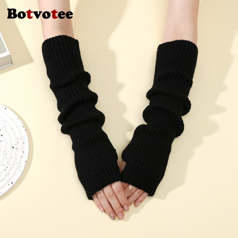 Botvotee Accesorios Y2k, Guant - Fingerless Glove Knit reseña y precio